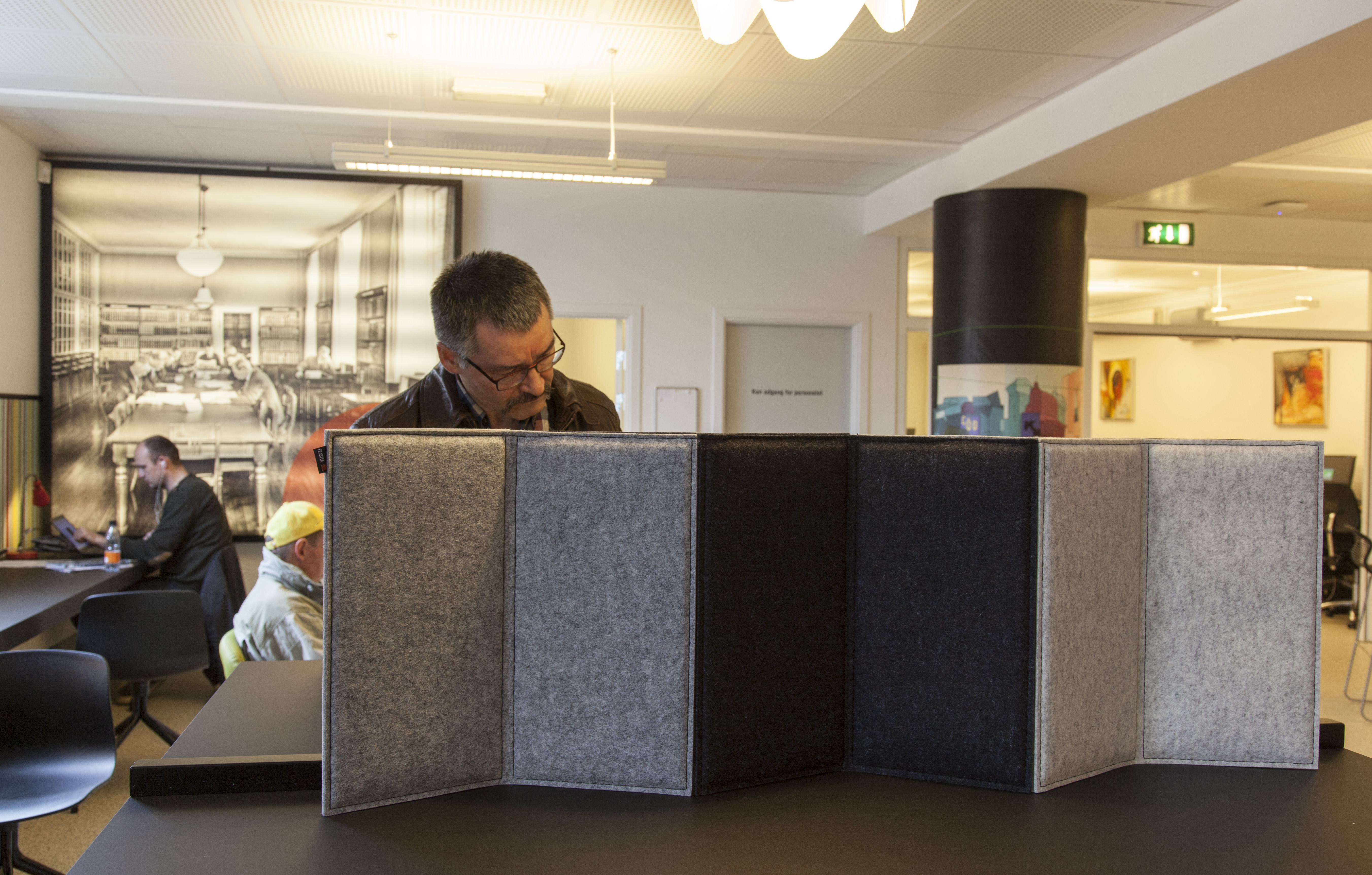 Filt bordskærm zigzag silkeborg bibliotek 2